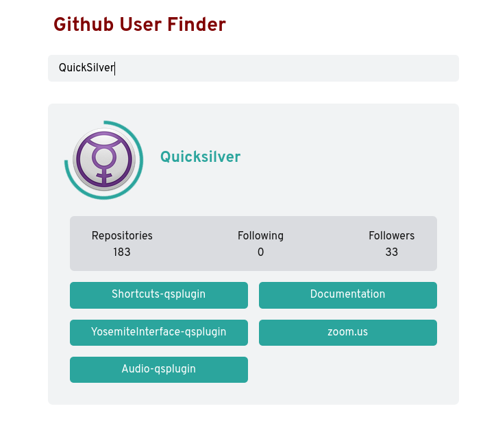 GitHub User Finder Project